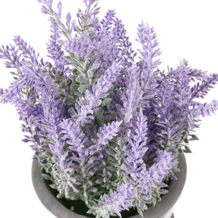 Artificial Lavender Cement Bonsai